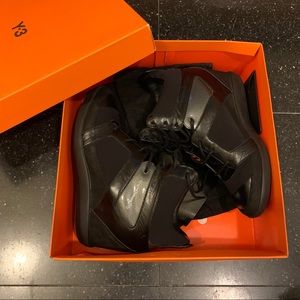 $550 Yohji Yamamoto Y-3 LIMITED EDITION Sukita II Wedge Heels in Black ~ Size 9